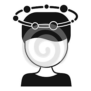 Care dizziness problem icon simple vector. Vertigo feeling