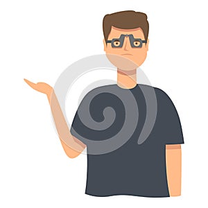 Care eye visual icon cartoon vector. Partly reading