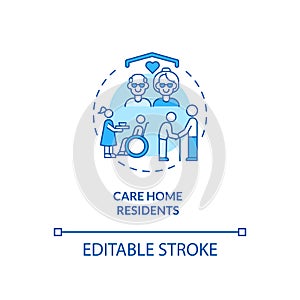 Care home residents concept icon