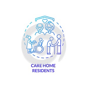 Care home residents concept icon