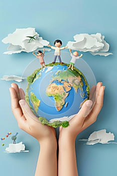 Care for our planet, with a focus on the unification of different cultures and generations, celebrating the Global Day