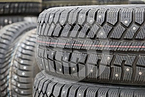 Care for the safety of the driver and passengers, winter studded tires for harsh conditions of operation of the car a