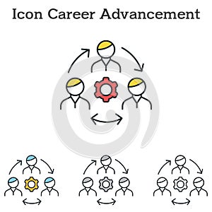 Career Advancement flat icon design for infographics and businesses