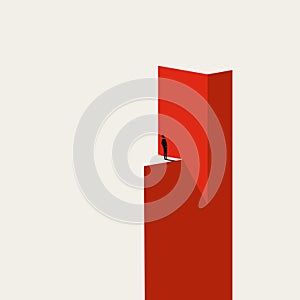 Career ambition, business vector concept. Symbol of growth, success, motivation and aspiration. Minimal illustration.
