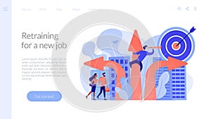 Career change concept landing page.