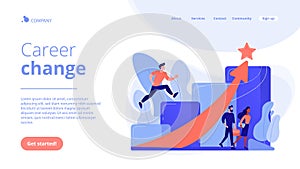 Career change concept landing page.