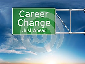 Career change just ahead concept