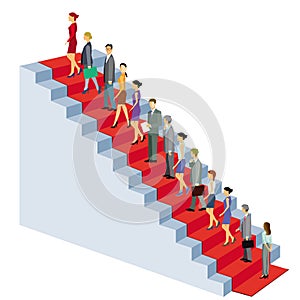 Career climb stairs