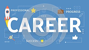 Career concept. Idea of personal growth on job