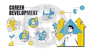 Career development concept illustration