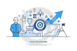 Career development, employment, human resource, recruitment business concept. Job search services, career growth and opportunity