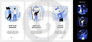 Career development mobile app UI kit.