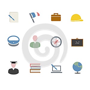 career education vector icons