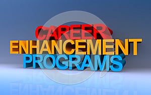 career enhancement programs on blue photo