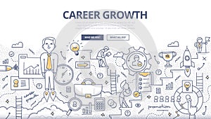 Career Growth Doodle Concept photo