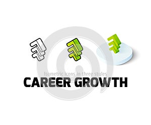 Career growth icon in different style