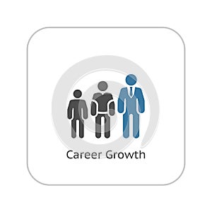 Career Growth Icon. Flat Design