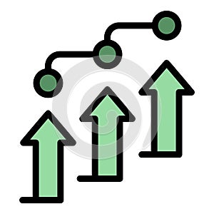 Career growth icon vector flat