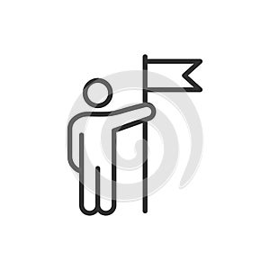 Career icon. Business teamwork, team building, work group and human resources minimal thin line web icon set