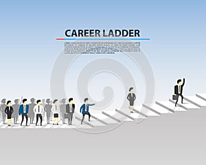 Career ladder business people.