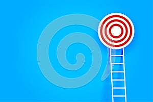 career ladder concept background with business goal target