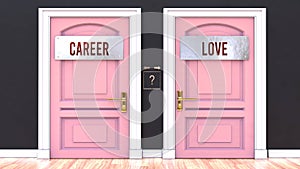 Career or Love - making a choice