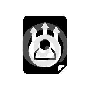 Black solid icon for Career Opportunity, chance and eventuality