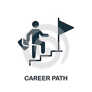 Career Path icon. Monochrome sign from corporate development collection. Creative Career Path icon illustration for web