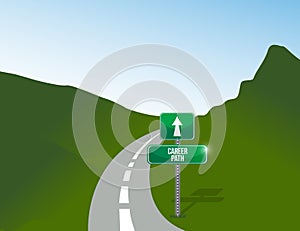 Career path landscape illustration