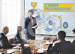 Career Progression Promotion Achievement Success Concept