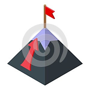 Career target icon isometric vector. Future realization