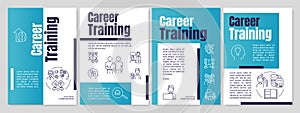 Career training programs cyan brochure template