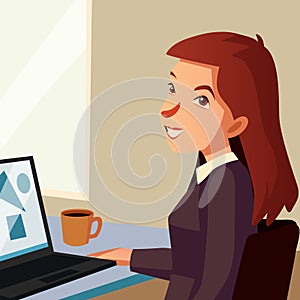 Career Woman enjoy coffee