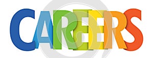 CAREERS colorful typography banner