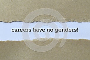 Careers have no genders on paper photo