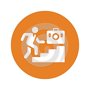 Careers, jobs, office icon. Orange color vector EPS