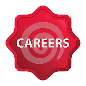 Careers misty rose red starburst sticker button