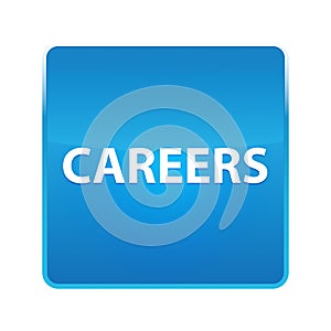 Careers shiny blue square button