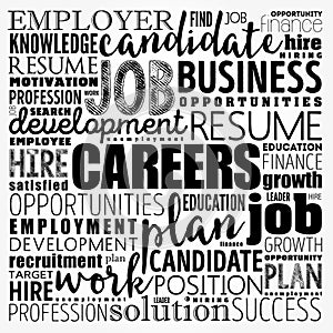 CAREERS word cloud collage, business concept background