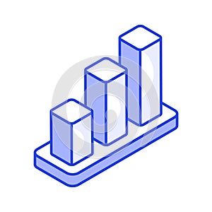 Carefully crafted icon of bar chart in trendy style, premium vector design