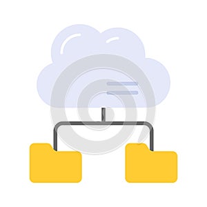 Carefully crafted vector of cloud folder in modern style, easy to us icon