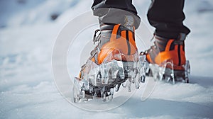 Carefully navigate icy terrain, walking cautiously on frozen surfaces.AI Generated