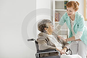 Caregiver in nursing home