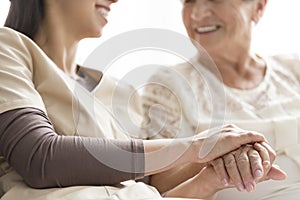 Caregiver in the nursing home photo