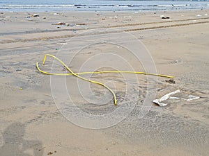 Careless Massive pollution on sea beach endangering marine life