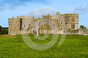 Carew Castle in the Pembrokeshire National Park â€“ Wales, United Kingdom