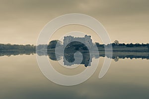 Carew Castle Reflection on a Lake