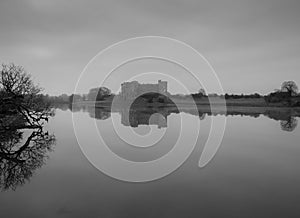 Carew Castle`s Reflection in the Water