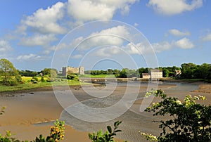 Carew castle and tidal mill, Pembrokeshire, Wales