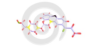 Carfenazine molecular structure isolated on white